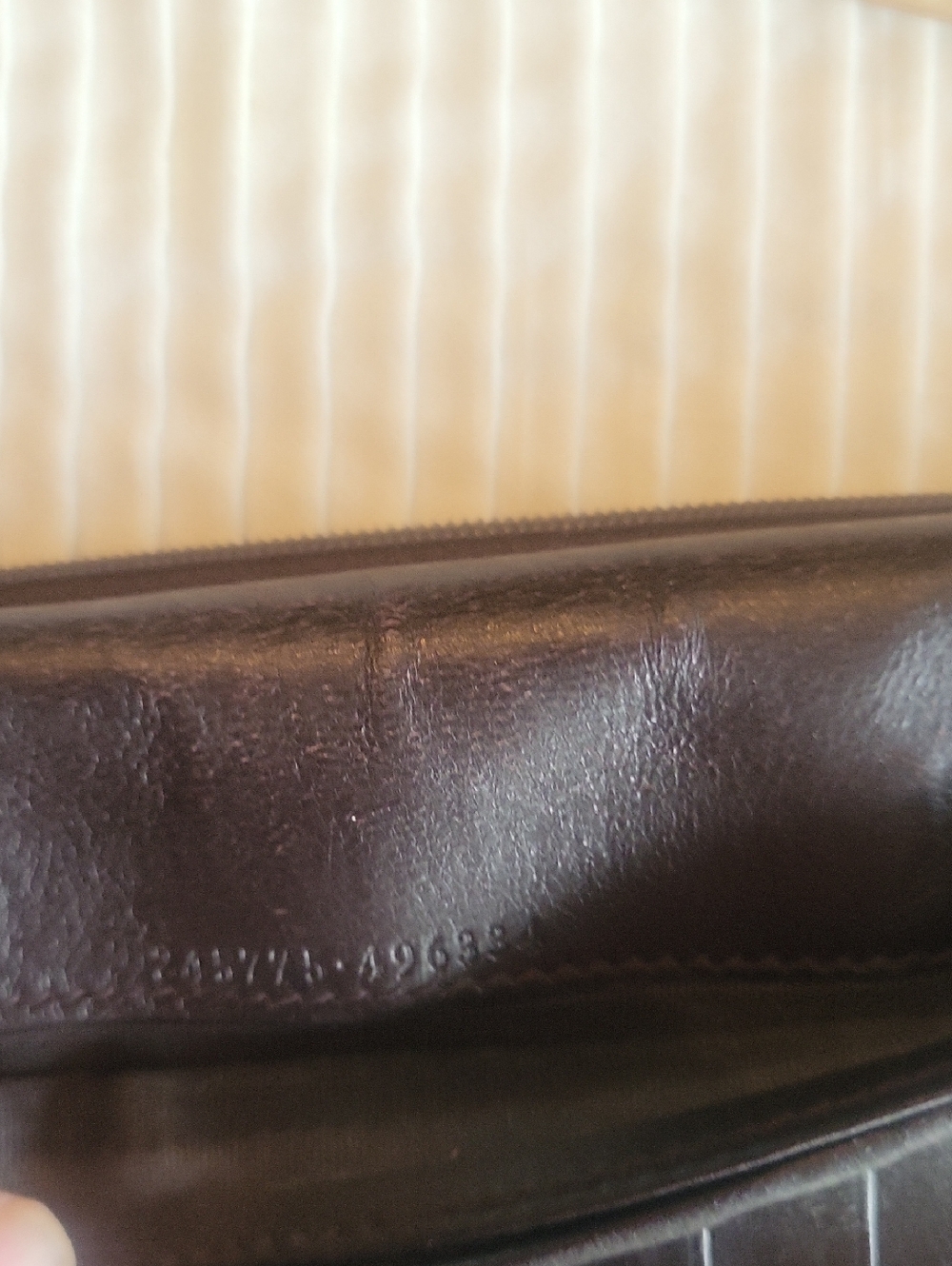 Gucci Dark Brown Leather Embossed GG Continental Wallet - Picture 7 of 9